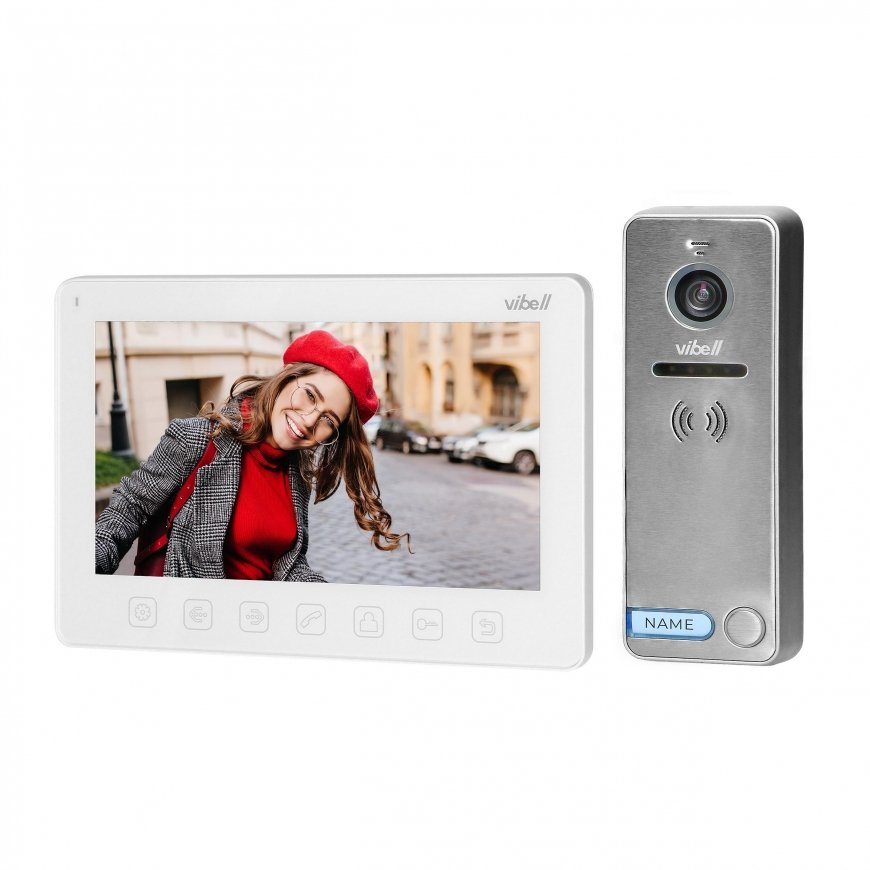 Orno Vaizdo domofono komplektas, ragelis, spalvotas, 7 colių LCD, OSD meniu, vartų valdymas, baltas NOVEO – 3