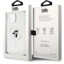 Karl Lagerfeld Case for iPhone 15 6.1" KLHMP15SHGKCNOT Clear HC Magsafe IML KC Glitter