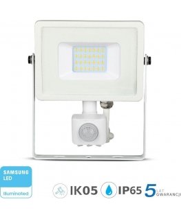 Spotlight V-TAC LED spotlight with motion sensor 20W 4000K White