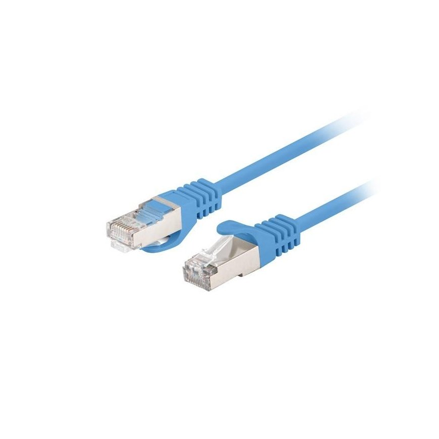 PATCHCORD CAT.6 FTP 0.25M BLUE FLUKE PASSED LANBERG 10-PACK