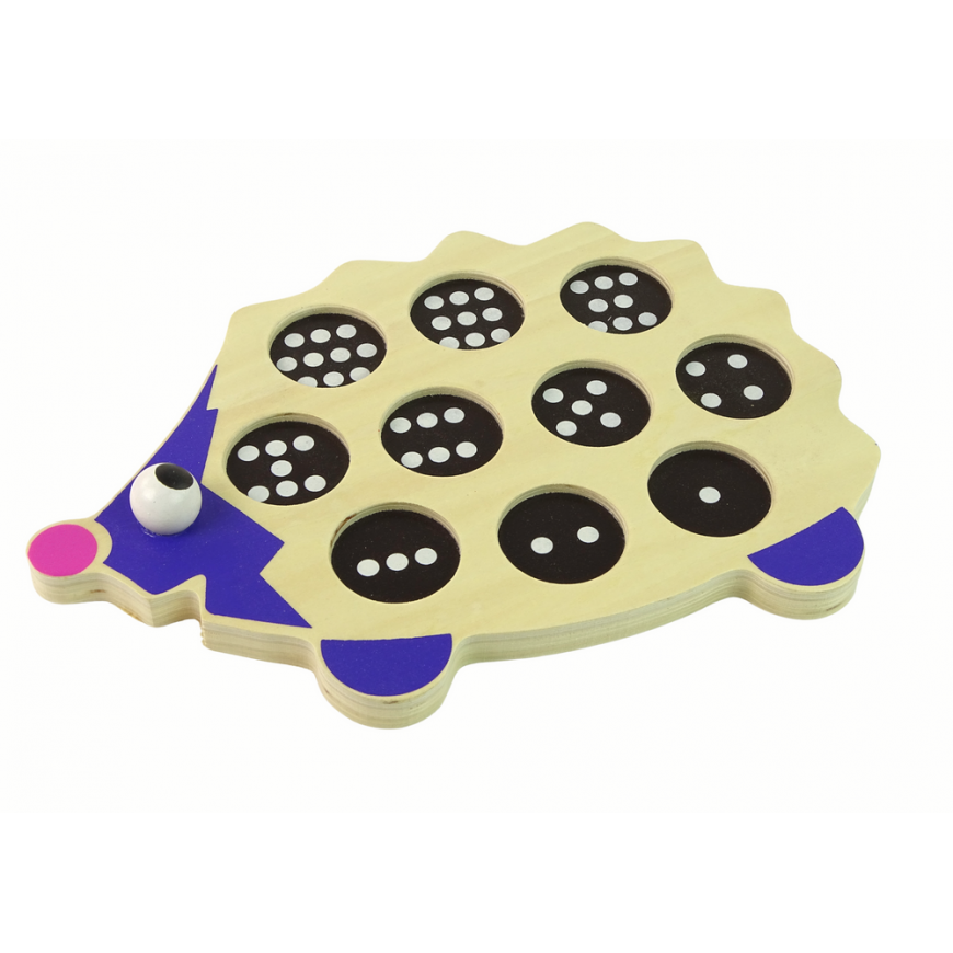Lean Cars Wooden training hedgehog 10 colorful pawns – 3