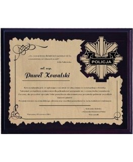 Victoria Sport plastic diploma with engraved laminate