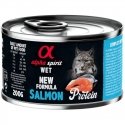 Alpha Spirit WET canned food for cats with salmon 200g 6pcs