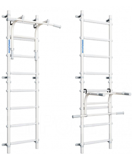 Sports complex (gymnastics wall) with crossbar 2in1 SANRO S11 Pastel white-grey, 211x49cm