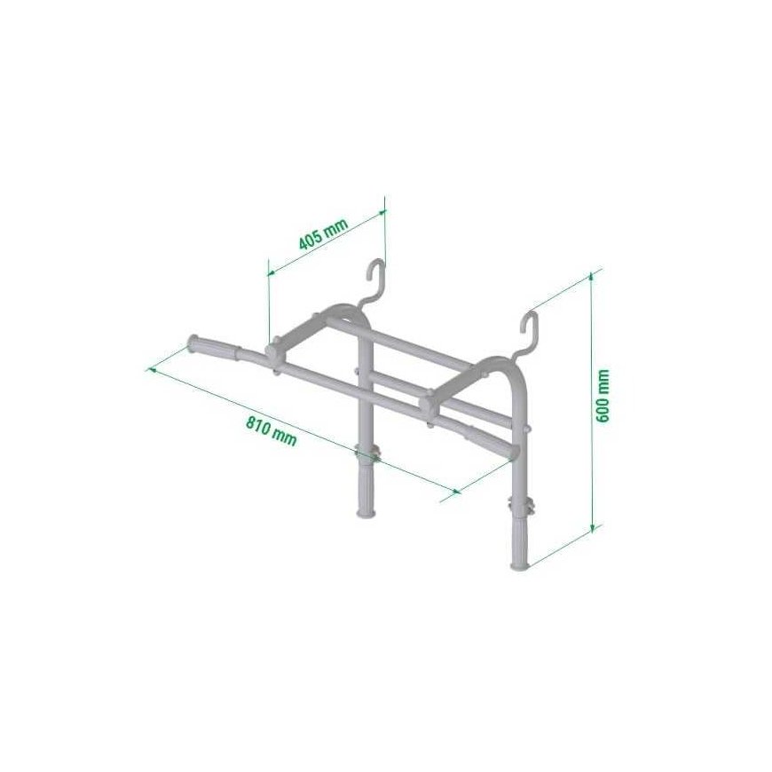 Sporto kompleksas (gimnastikos sienelė) su skersiniu 2in1 SANRO S11 Pastel balta-pilka, 211x49cm – 3
