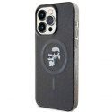 Dėklas Karl Lagerfeld case for iPhone 15 Pro Max 6,7" KLHMP15XHGKCNOK juodas HC Magsafe IML KC Glitter
