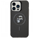 Dėklas Karl Lagerfeld case for iPhone 15 Pro Max 6,7" KLHMP15XHGKCNOK juodas HC Magsafe IML KC Glitter