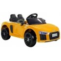Lean Cars Dvivietis elektromobilis vaikams AUDI R8 SPYDER geltonas Lean Cars Dvivietis elektromobilis vaikams AUDI R8 SPYDER geltonas