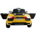 Lean Cars Double electric car for children AUDI R8 SPYDER yellow