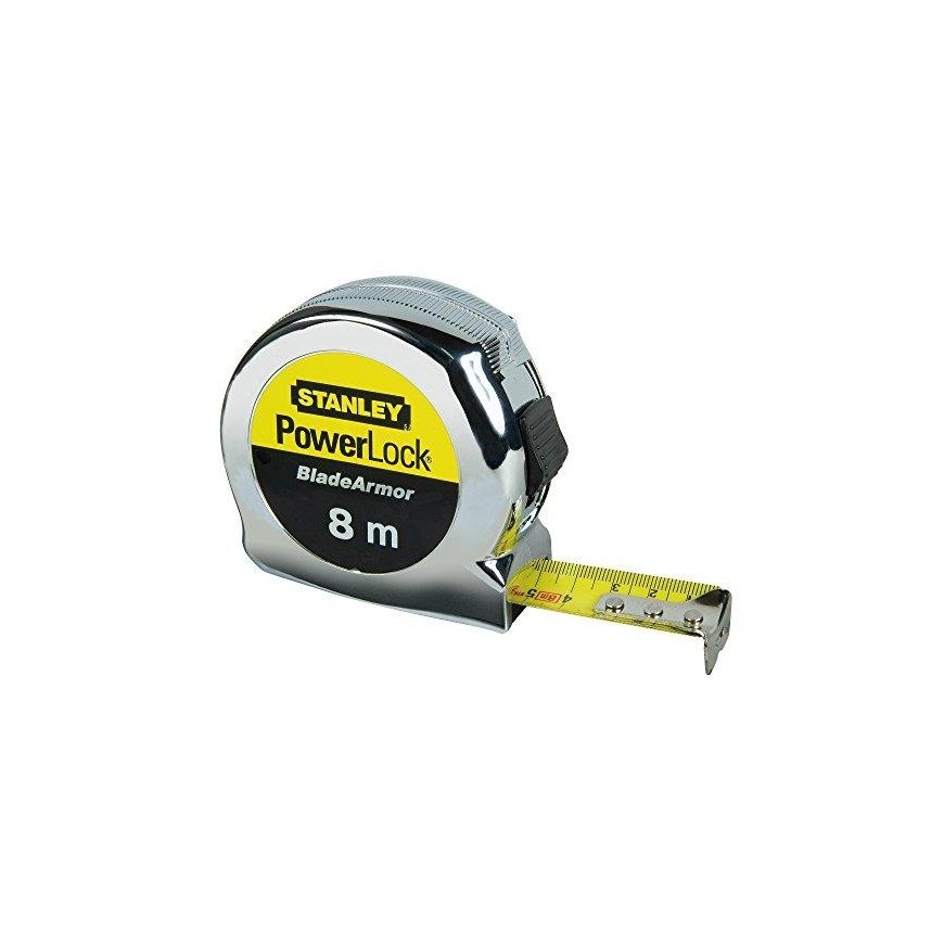 Stanley Plieninis matuoklis powerlock b / a 8m / 25mm, chromuotas korpusas – 2