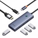 6in1 Hub Baseus UltraJoy USB-C via HDMI4K@60Hz+4xUSB 3.0+PD (gray space) 6in1 Hub Baseus UltraJoy USB-C via HDMI4K@60Hz+4xUSB 3.0+PD (gray space)