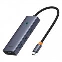 6in1 Hub Baseus UltraJoy USB-C via HDMI4K@60Hz+4xUSB 3.0+PD (gray space) 6in1 Hub Baseus UltraJoy USB-C via HDMI4K@60Hz+4xUSB 3.0+PD (gray space)