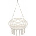 Saska Garden HAMAK AŻUROWY FOTEL WISZĄCY 80x60CM WHITE NEW STYLE Saska Garden HAMAK AŻUROWY FOTEL WISZĄCY 80x60CM WHITE NEW STYLE