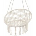 Saska Garden HAMAK AŻUROWY FOTEL WISZĄCY 80x60CM WHITE NEW STYLE Saska Garden HAMAK AŻUROWY FOTEL WISZĄCY 80x60CM WHITE NEW STYLE