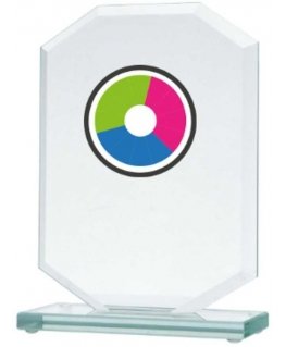 Detail LuxorJet color printing glass trophy