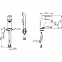 Washbasin faucet with bidet shower Oras Saga 3912F Washbasin faucet with bidet shower Oras Saga 3912F