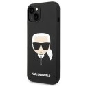Karl Lagerfeld dėklas, skirtas iPhone 14 Plus 6.7" KLHMP14MSLKHBK Juodas Hardcase Magsafe Silikoninė Karlo galvutė