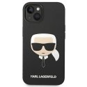 Karl Lagerfeld dėklas, skirtas iPhone 14 Plus 6.7" KLHMP14MSLKHBK Juodas Hardcase Magsafe Silikoninė Karlo galvutė