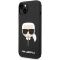 Karl Lagerfeld dėklas, skirtas iPhone 14 Plus 6.7" KLHMP14MSLKHBK Juodas Hardcase Magsafe Silikoninė Karlo galvutė