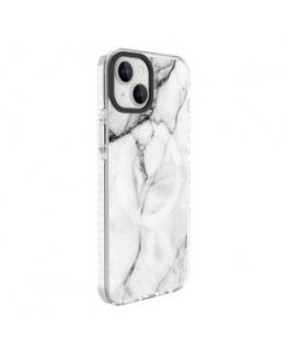 Evelatus Apple iPhone 15 PC+TPU With MagSafe Customized Print Marble White