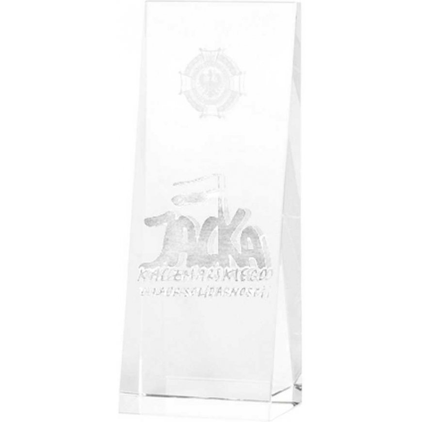 Tryumf Glass trophy with 3D engraving