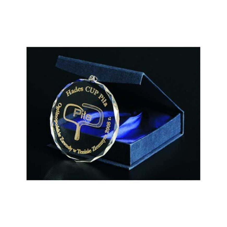 Tryumf Engraved glass medal with case + paint filler – 4
