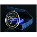 Tryumf Engraved glass medal with case + paint filler Tryumf Engraved glass medal with case + paint filler