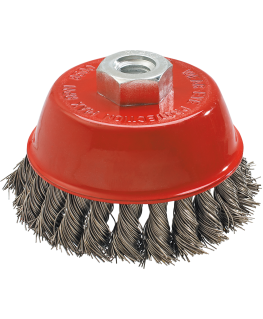 GRAPHITE Wire back brush 100mm x M14, INOX