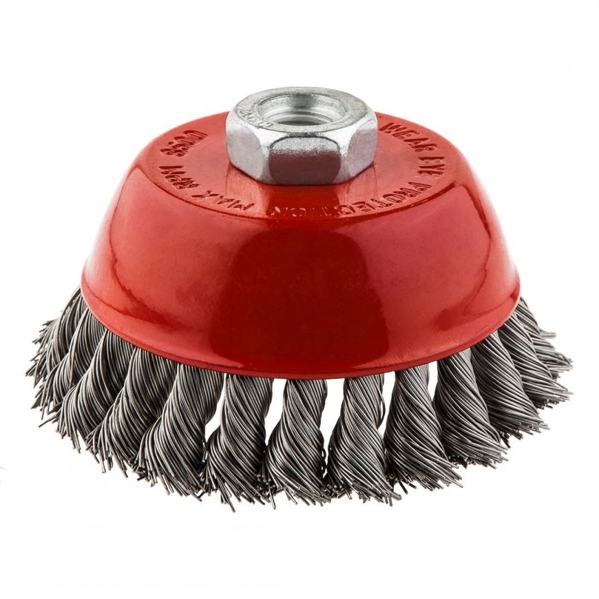 GRAPHITE Wire back brush 100mm x M14, INOX – 2