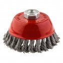 GRAPHITE Vielinis užpakalinis šepetys 100 mm x M14, INOX GRAPHITE Vielinis užpakalinis šepetys 100 mm x M14, INOX