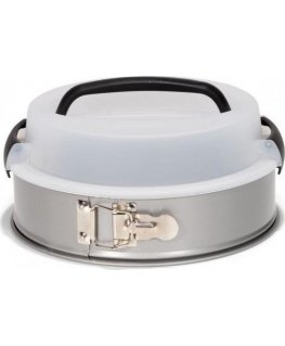 Patisse stepped form with supporting lid 24 cm silver steel