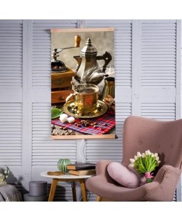Infrared heater - flexible heating panel 430W TRIO design 5 coffee, dimensions 100x57cm