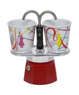 Kavos aparatas Bialetti Komplet Mini Express "R" 2 Filiżanki Kandinsky + 2 Bicch.