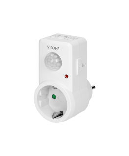 Orno Socket motion sensor 120°, IP20, 280W, Schuko version