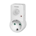 Orno Socket motion sensor 120°, IP20, 280W, Schuko version