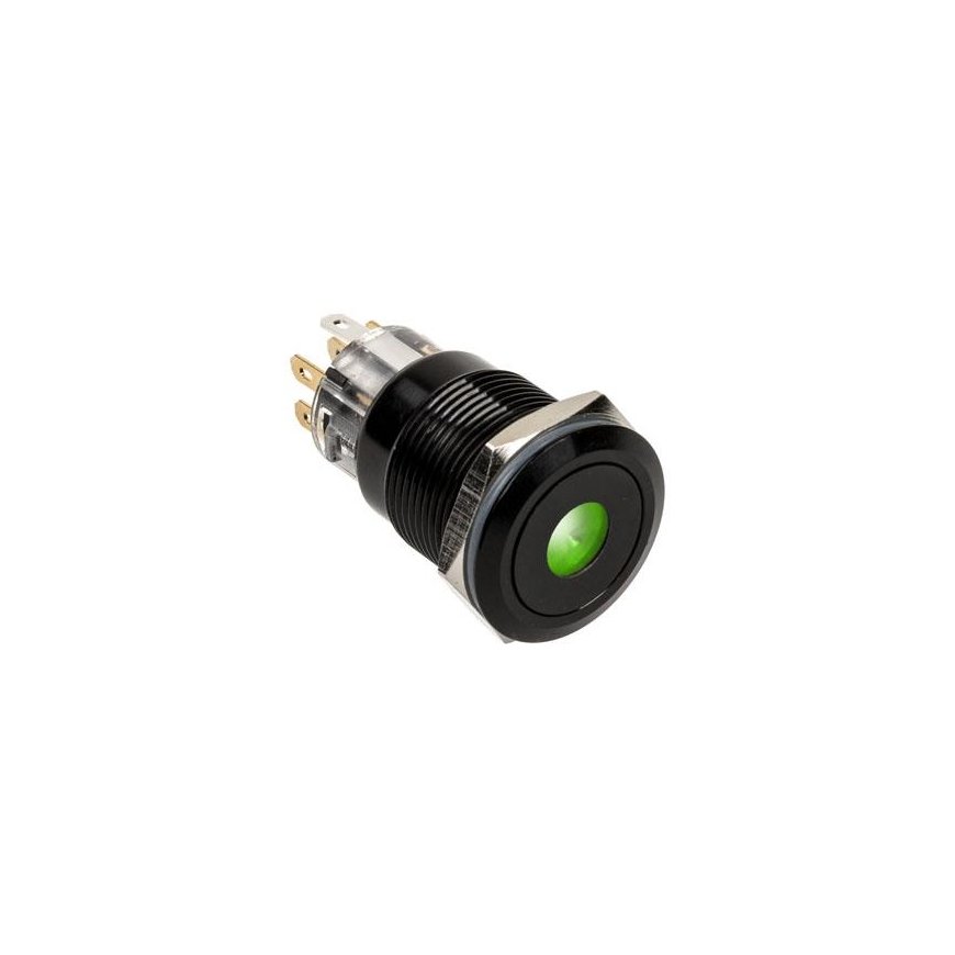 DimasTech DimasTech Vandalismusschalter/-taster 19mm, Blackline Dot