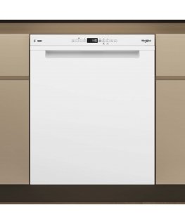 Whirlpool W7U HP33 dishwasher, white