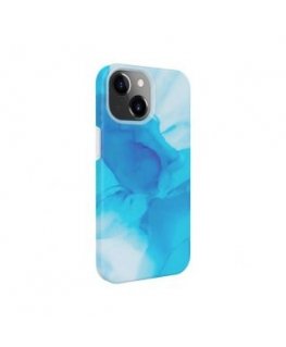 Evelatus Apple iPhone 15 Plus Premium Silicone case Customized Print Blue