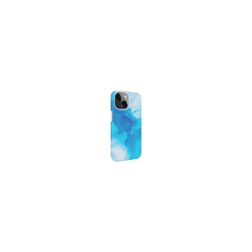 Evelatus Apple iPhone 15 Plus Premium Silicone case Customized Print Blue