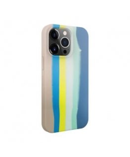 Evelatus Apple iPhone 15 Pro Max Silicone case Multi-Colored Blue Pink