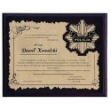 Tryumf Plastic diploma with engraved laminate Tryumf Plastic diploma with engraved laminate