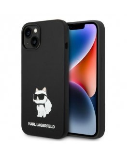 Karl Lagerfeld Case for iPhone 14 Plus 6.7" KLHCP14MSNCHBCK Black HC Silicone NFT Choupette