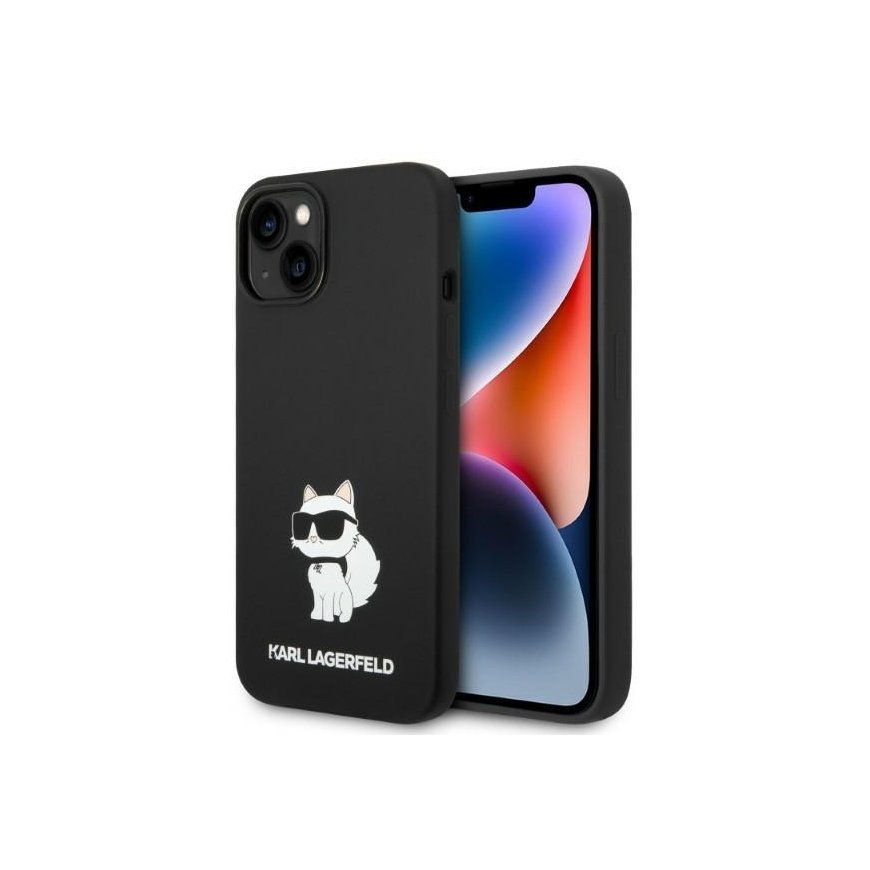 Karl Lagerfeld Case for iPhone 14 Plus 6.7" KLHCP14MSNCHBCK Black HC Silicone NFT Choupette