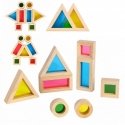 Tooky Toys TOOKY TOY Wooden Colored Set Mirror blocks 8 el. FSC