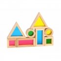 Tooky Toys TOOKY TOY Wooden Colored Set Mirror blocks 8 el. FSC