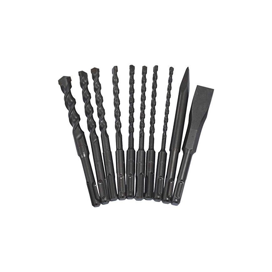 Drill Makita D-44971 SDS-PLUS Set (5.5x160mm 6x160mm 6.5x160mm 7x160mm 8x160mm 10x160mm 12x160mm 15x160mm chisel 160mm chisel 20 – 2