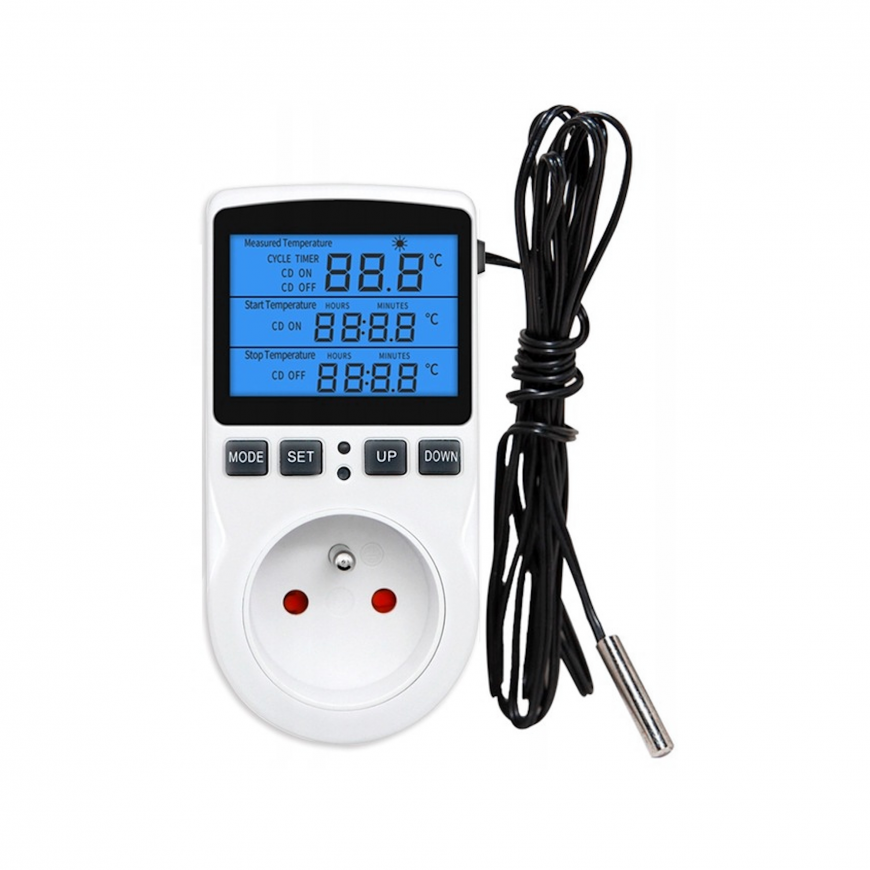 Inne Termostatas su lizdu 230V E6185