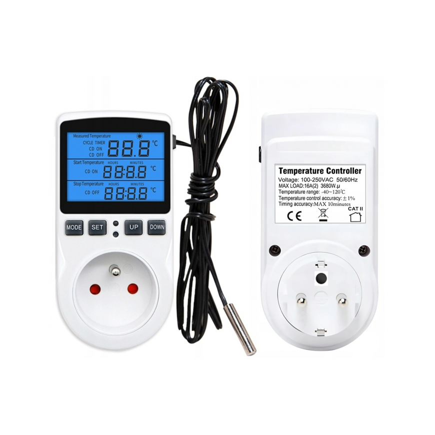 Inne Termostatas su lizdu 230V E6185 – 2