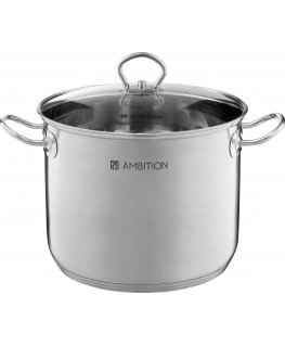 Dajar AMBITION Tall pot with glass lid 8.4L ACERO (60816)