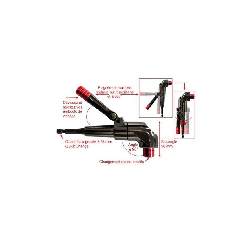 Tivoli Corner bit for turning 90°, drilling with additional handle 57 Nm 2000 rpm – 2